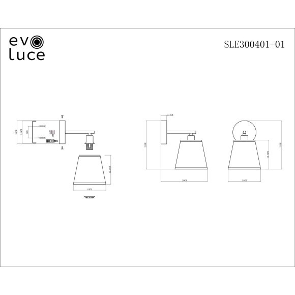 SLE300401-01 Светильник настенный Хром/Белый E14 1*40W PRATO SLE300401-01 Светильник настенный Хром/Белый E14 1*40W PRATO