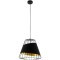 49446 Подвес AUSTELL, 1х60W (E27), Ø360, H1100, сталь, черный/текстиль, черный, золотой