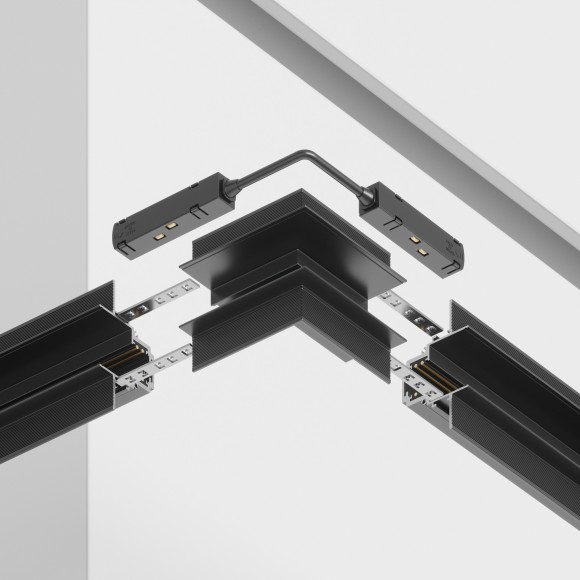 Угловой коннектор внешний для шинопровода в ГКЛ 12.5мм Maytoni Gravity TRX010OCL-22B