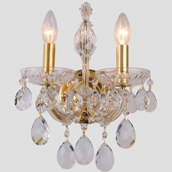 Бра Crystal Lux ISABEL AP2 GOLD/TRANSPARENT Бра Crystal Lux ISABEL AP2 GOLD/TRANSPARENT