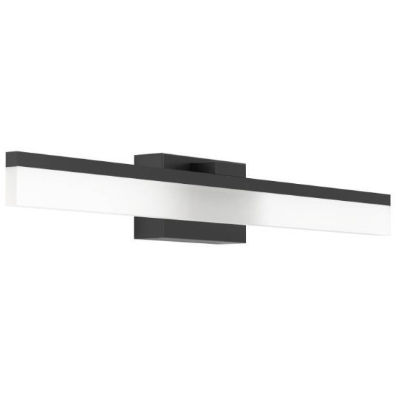 900845 Бра PALMITAL, 1X11W (LED), 3000K, 1350lm, IP44, L595, H80, A65, алюминий, сталь, черный / пластик, матовый