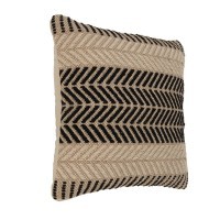420124 CHEVERY Подушка декоративная L450 B450, наволочка: 50% хлопок, 30% шерсть, 20% джут, 100% хлопок, черный