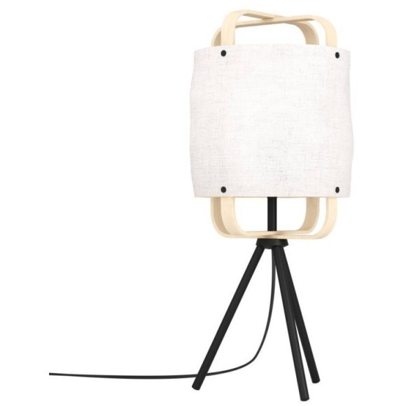 43934 Настольная лампа SURFLEET, 1X40W (E27), H515, сталь, черный / дерево, текстиль