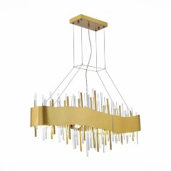 SL1633.213.08 Люстра подвесная ST-Luce Матовое золото/Матовое золото,Прозрачный E14 8*40W OLVERA SL1633.213.08 Люстра подвесная ST-Luce Матовое золото/Матовое золото,Прозрачный E14 8*40W OLVERA
