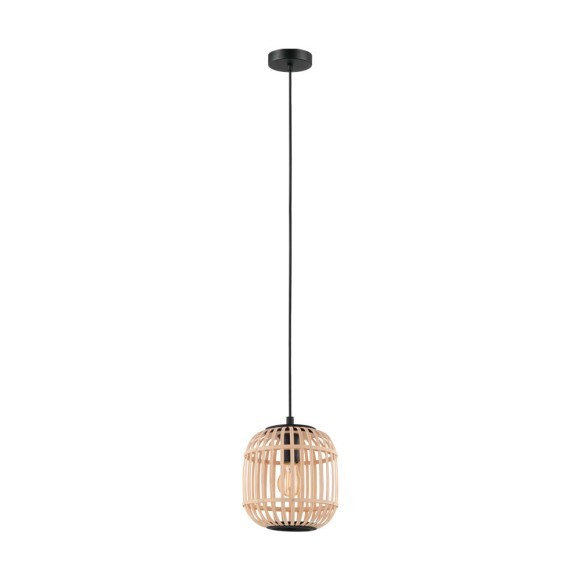 43231 Подвес BORDESLEY, 1x28W (E27), ?210, H1100, сталь, черный/дерево, натуральный 43231 Подвес BORDESLEY, 1x28W (E27), ?210, H1100, сталь, черный/дерево, натуральный