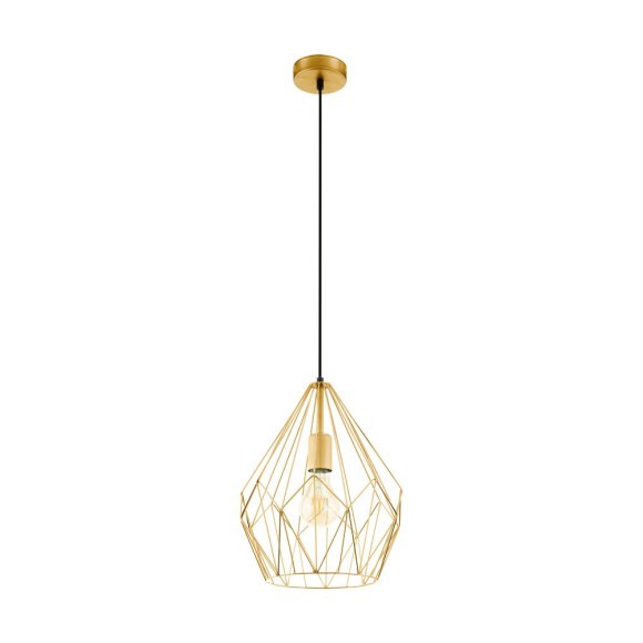 49933 Подвес CARLTON 1, 1x60W (E27), ?310, H1100, сталь, золотой