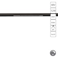 Магнитный трековый светильник LED 3000K 850Lm Arte Lamp OPTIMA 0.1-10V A7496PL-1BK