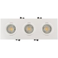 DK3023-WH Встраиваемый светильник, IP 20, 10 Вт, GU5.3, LED, белый, пластик