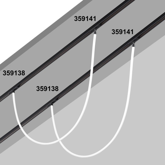 359138 Трековый светодиодный неон 1м Novotech Flum CRI90+ 4000К 1400Лм 360° 14W