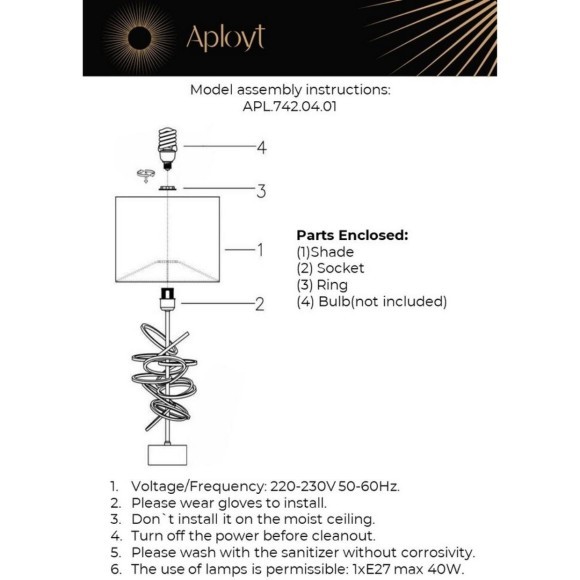 Настольная лампа APL.742.04.01