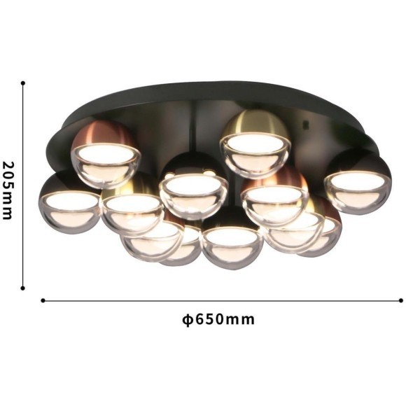 4371-12C, потолочная люстра, D650xH205, LEDx65W, 4550LM, 4000K, included