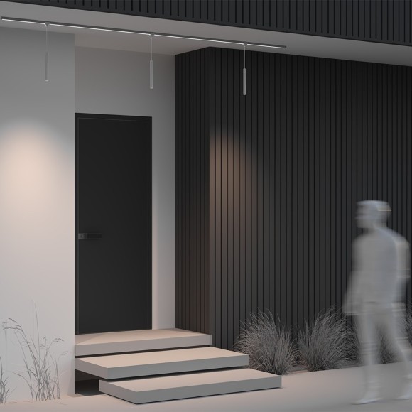 Уличный трековый светильник Focus Led Elasity IP 3000K Ra90 Lm500 8Вт 38° белый O-TR01-1-P-8WW3K Уличный трековый светильник Focus Led Elasity IP 3000K Ra90 Lm500 8Вт 38° белый O-TR01-1-P-8WW3K