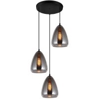 Подвесной светильник с 3 лампами Lumina Deco LDP 6841-3 GY под лампы 3xE27 60W