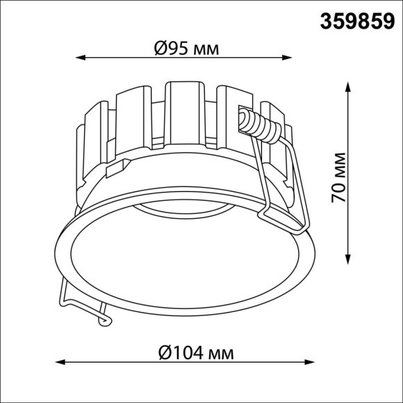 359859 WIR NT25 508 белый Светильник встраиваемый с переключателем цв. температуры и угла рассеивания IP44 LED 18W 220-240V 2700К\3200К\4000К SOLIS