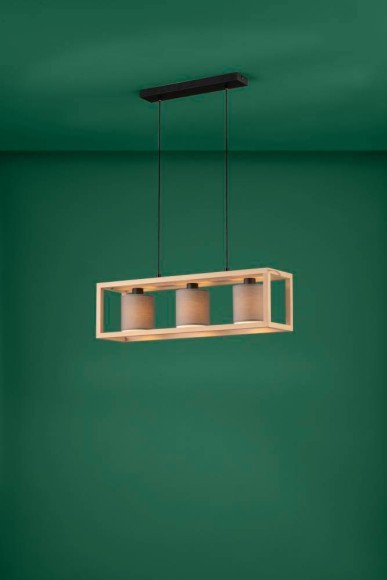 390108 EGLO GRANADOS Потолочная люстра с тремя лампами E27, 120Вт, дерево коричневое, ткань белый 390108 EGLO GRANADOS Потолочная люстра с тремя лампами E27, 120Вт, дерево коричневое, ткань белый