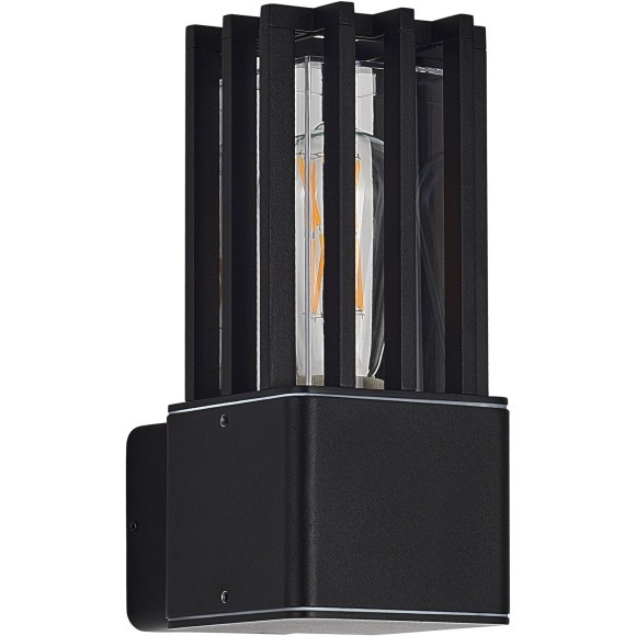 SL9018.401.01 Светильник уличный настенный квадратный антивандальный с защитой плафона в виде решетки ST-Luce E27 15W IRUM