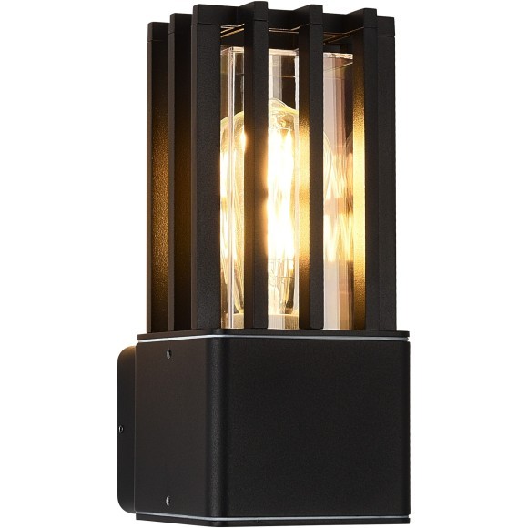 SL9018.401.01 Светильник уличный настенный квадратный антивандальный с защитой плафона в виде решетки ST-Luce E27 15W IRUM