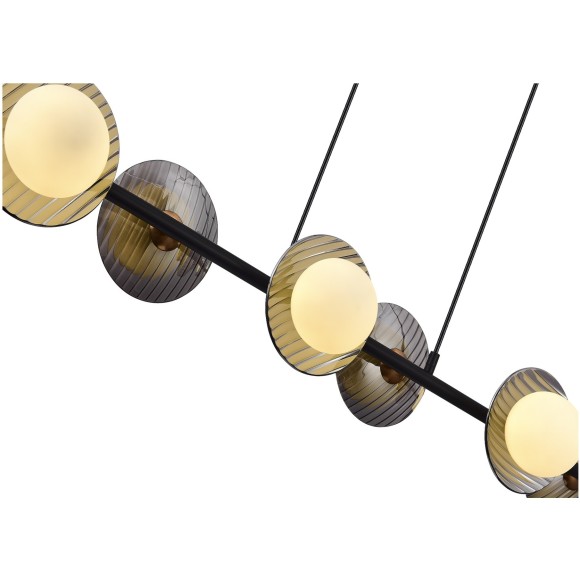 SL1521.403.06 Светильник подвесной ST-Luce Черный/Дымчатый, Белый G9 6*5W 4000K NOON