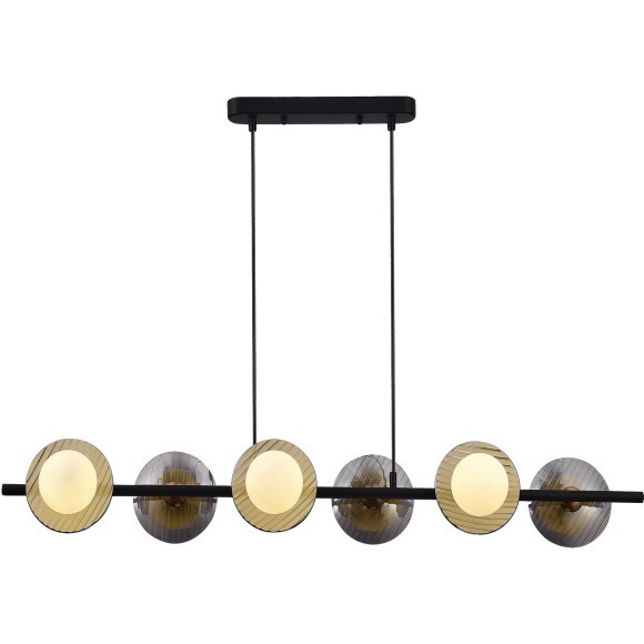 SL1521.403.06 Светильник подвесной ST-Luce Черный/Дымчатый, Белый G9 6*5W 4000K NOON