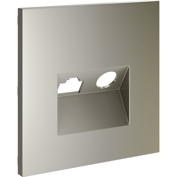 Накладка для розетки TV+RJ45 кат. 6, S70 (шелк)