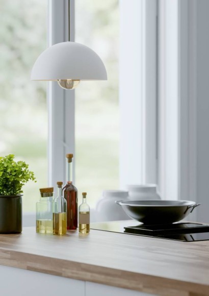 901135 GAETANO Подвесной светильник с лампой E27, 40Вт, металл, белый