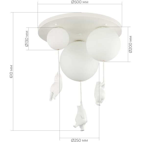 SLE115402-03 Светильник потолочный Белый/Белый E27/G9 3*160W MODENA