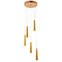 SLE200103-05 Светильник подвесной Золотистый/Золотистый, Белый LED 5*7W 3000K ORPELO