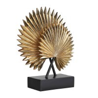 427246 CURAKAWA Статуэтка декоративная "Листья" URAKAWA полирезин черный золотой L245 B80 H280