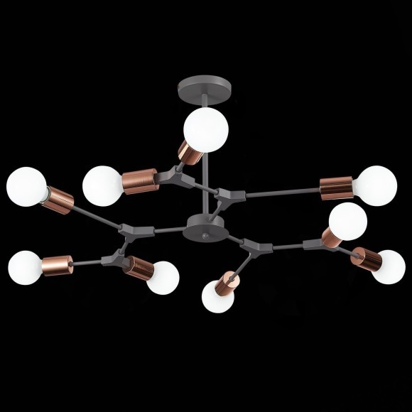 SLE106403-09 Светильник потолочный Серый, Розовое золото E27 9*60W PALARE SLE106403-09 Светильник потолочный Серый, Розовое золото E27 9*60W PALARE