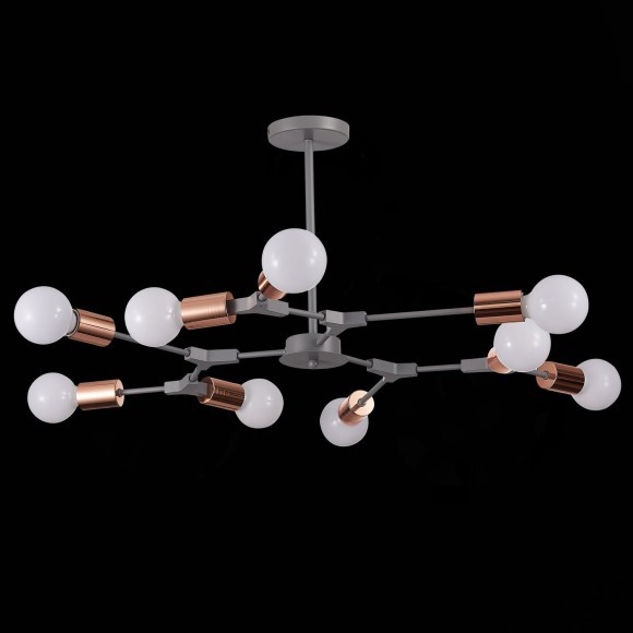 SLE106403-09 Светильник потолочный Серый, Розовое золото E27 9*60W PALARE SLE106403-09 Светильник потолочный Серый, Розовое золото E27 9*60W PALARE