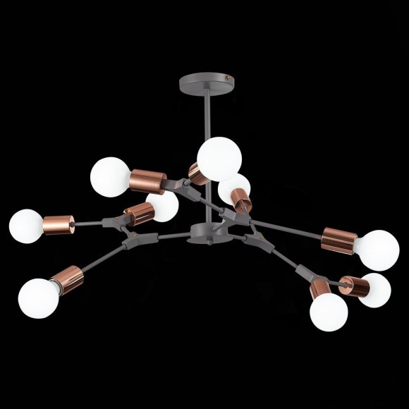 SLE106403-09 Светильник потолочный Серый, Розовое золото E27 9*60W PALARE SLE106403-09 Светильник потолочный Серый, Розовое золото E27 9*60W PALARE