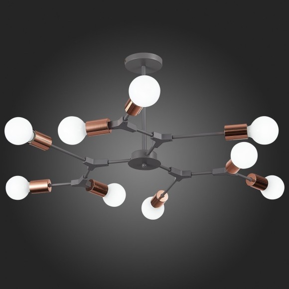 SLE106403-09 Светильник потолочный Серый, Розовое золото E27 9*60W PALARE SLE106403-09 Светильник потолочный Серый, Розовое золото E27 9*60W PALARE