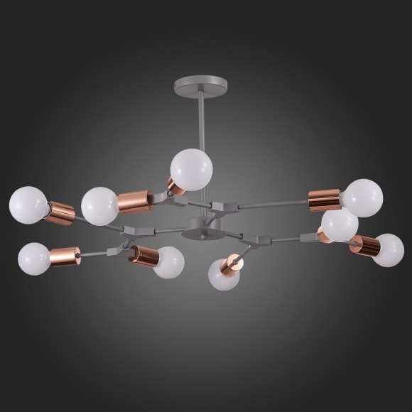 SLE106403-09 Светильник потолочный Серый, Розовое золото E27 9*60W PALARE SLE106403-09 Светильник потолочный Серый, Розовое золото E27 9*60W PALARE