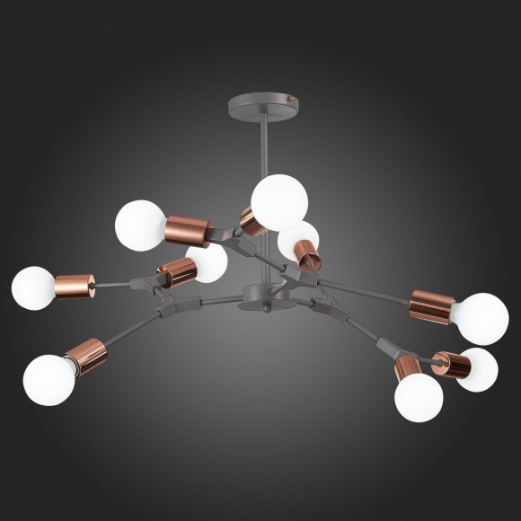 SLE106403-09 Светильник потолочный Серый, Розовое золото E27 9*60W PALARE SLE106403-09 Светильник потолочный Серый, Розовое золото E27 9*60W PALARE