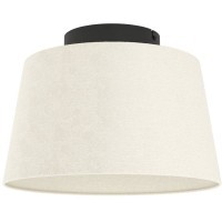 901259 Потолочный светильник (люстра) FEBRES, 1х60W (E27), H250, Ø350, сталь, черный, текстиль, белы
