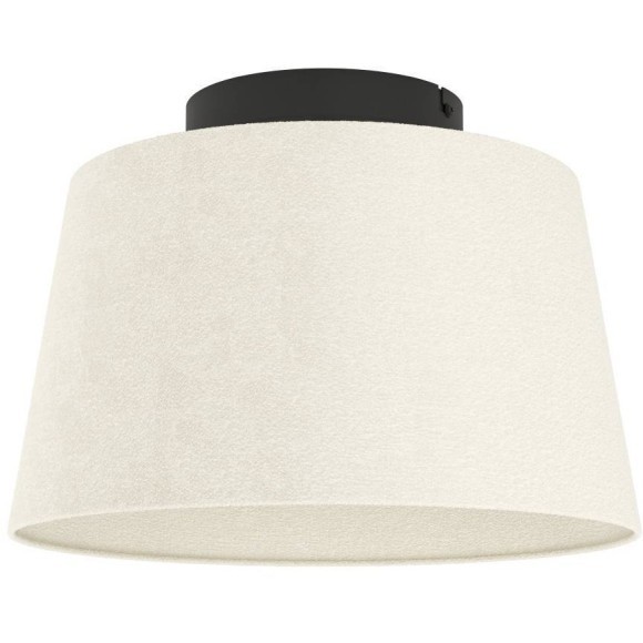 901259 Потолочный светильник (люстра) FEBRES, 1х60W (E27), H250, Ø350, сталь, черный, текстиль, белы