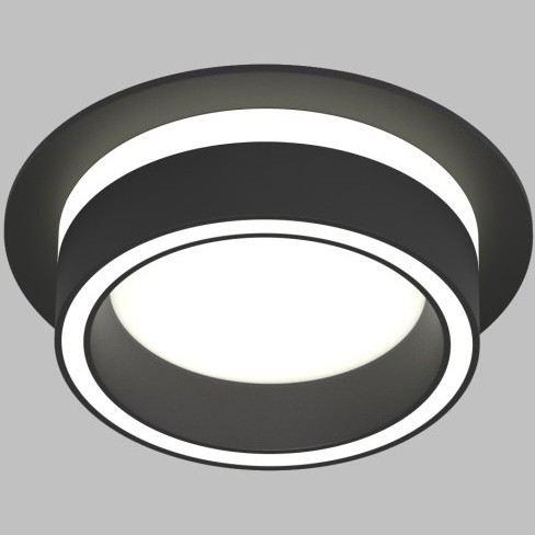 DK2100-BK Встраиваемый светильник NIKO, IP 20, до 15 Вт, GX53, LED, черный, акрил, алюминий