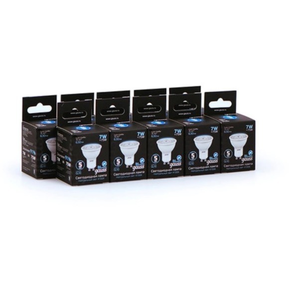 101506207 Лампа Gauss LED MR16 GU10 7W 630lm 4100K 1/10/100