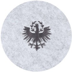 420165 Салфетка для сервировки декоративная (плейсмат) ANDASIBE, B3, Ø100, полиэстер, серый