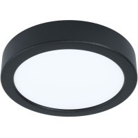 99222 Светодиодный накладной светильник FUEVA 5, 10,5W (LED), Ø160, H28, 1200lm, 3000K, сталь, черный/