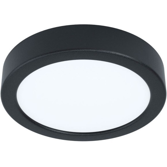 99222 Светодиодный накладной светильник FUEVA 5, 10,5W (LED), Ø160, H28, 1200lm, 3000K, сталь, черный/