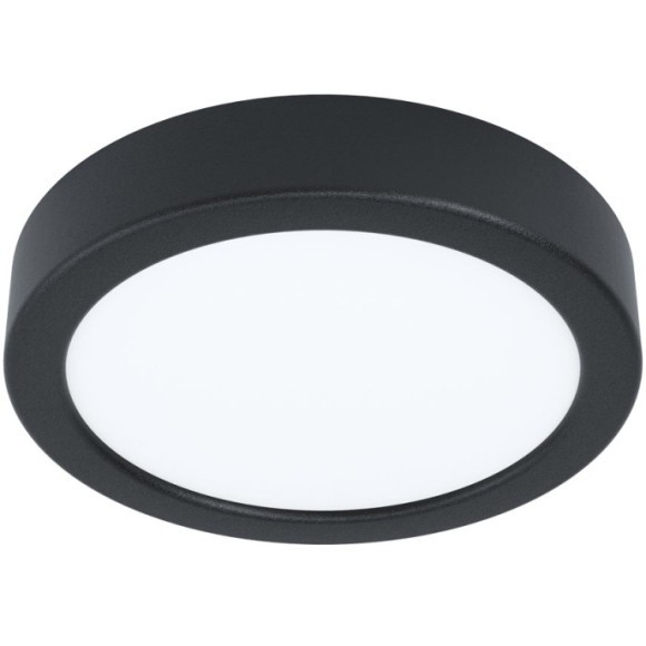 99222 Светодиодный накладной светильник FUEVA 5, 10,5W (LED), Ø160, H28, 1200lm, 3000K, сталь, черный/