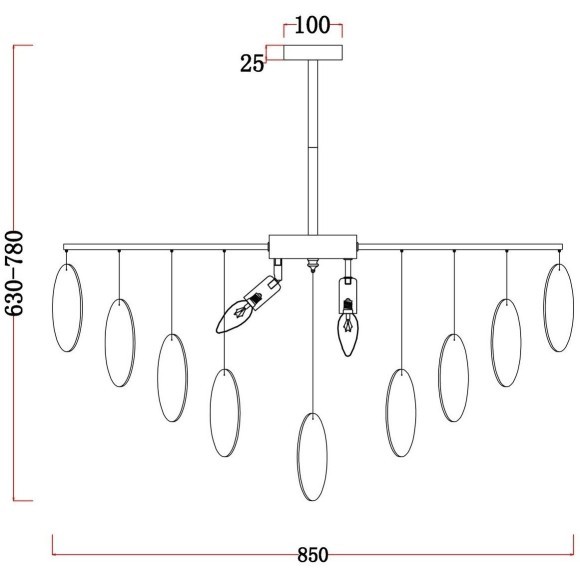 Люстра потолочная Freya FR5104PL-08N Porto под лампы 8xE14 60W Люстра потолочная Freya FR5104PL-08N Porto под лампы 8xE14 60W