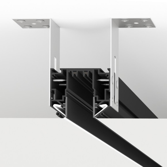 Магнитный шинопровод 3м для гарпунных натяжных потолков Smart 220V Denkirs TR2023-BK Магнитный шинопровод 3м для гарпунных натяжных потолков Smart 220V Denkirs TR2023-BK