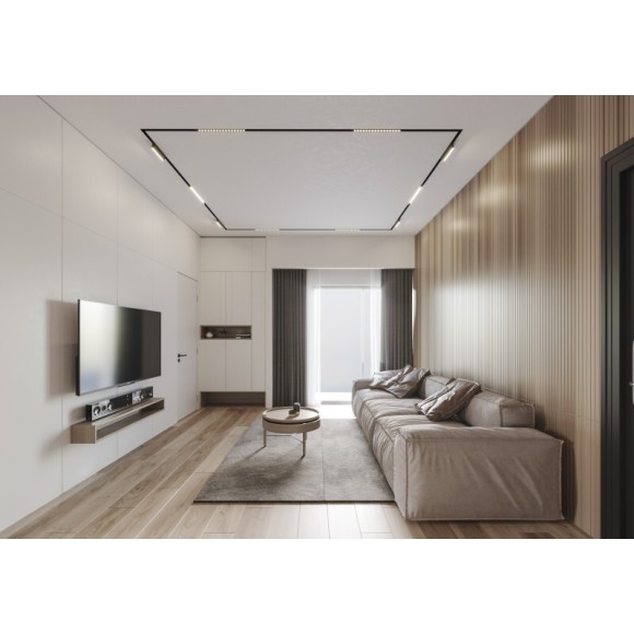 Магнитный шинопровод 3м для гарпунных натяжных потолков Smart 220V Denkirs TR2023-BK Магнитный шинопровод 3м для гарпунных натяжных потолков Smart 220V Denkirs TR2023-BK