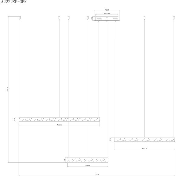 Подвесная люстра Arte Lamp SHINE A2222SP-3BK