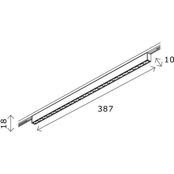 ST666.446.20 Ультратонкий трековый магнитный светодиодный светильник ST-Luce Super 5 CRI90+ 4000К 1060Лм 36° 20Вт