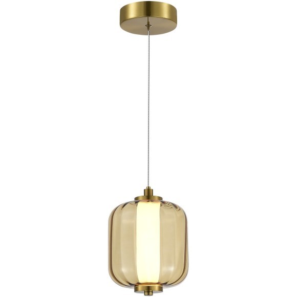 SL1193.303.01 Подвес ST-Luce Латунь/Янтарный LED 1*10,8W 3000K SUMMER