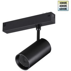 359958 Трековый светодиодный спот с перекл. цвет. температуры 3000;4000;6000К и антибликовым фильтром, 220В, 18Вт, 1080Лм, CRI90 Novotech VECTOR 359958 Трековый светодиодный спот с перекл. цвет. температуры 3000;4000;6000К и антибликовым фильтром, 220В, 18Вт, 1080Лм, CRI90 Novotech VECTOR