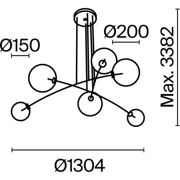Подвесной светильник Maytoni MOD172PL-06B